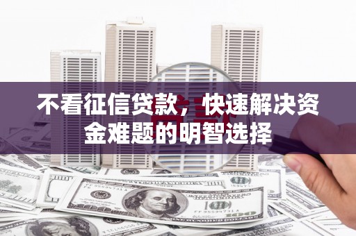 麒麟不看征信贷款，快速解决资金难题的明智选择
