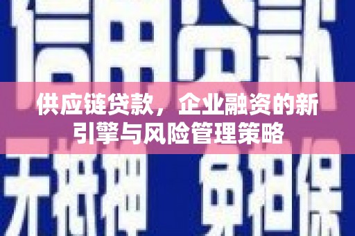 麒麟供应链贷款，企业融资的新引擎与风险管理策略