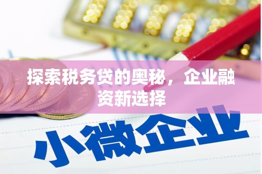 麒麟探索税务贷的奥秘，企业融资新选择