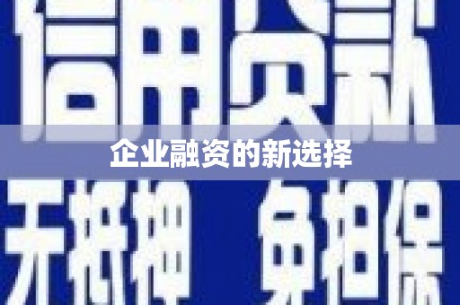 麒麟企业融资的新选择