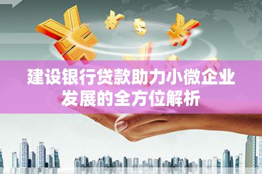 麒麟建设银行贷款助力小微企业发展的全方位解析