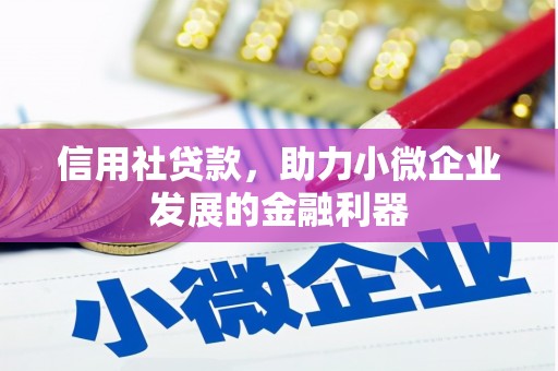 麒麟信用社贷款，助力小微企业发展的金融利器