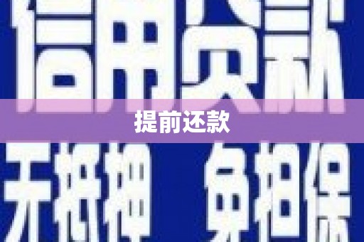 麒麟提前还款
